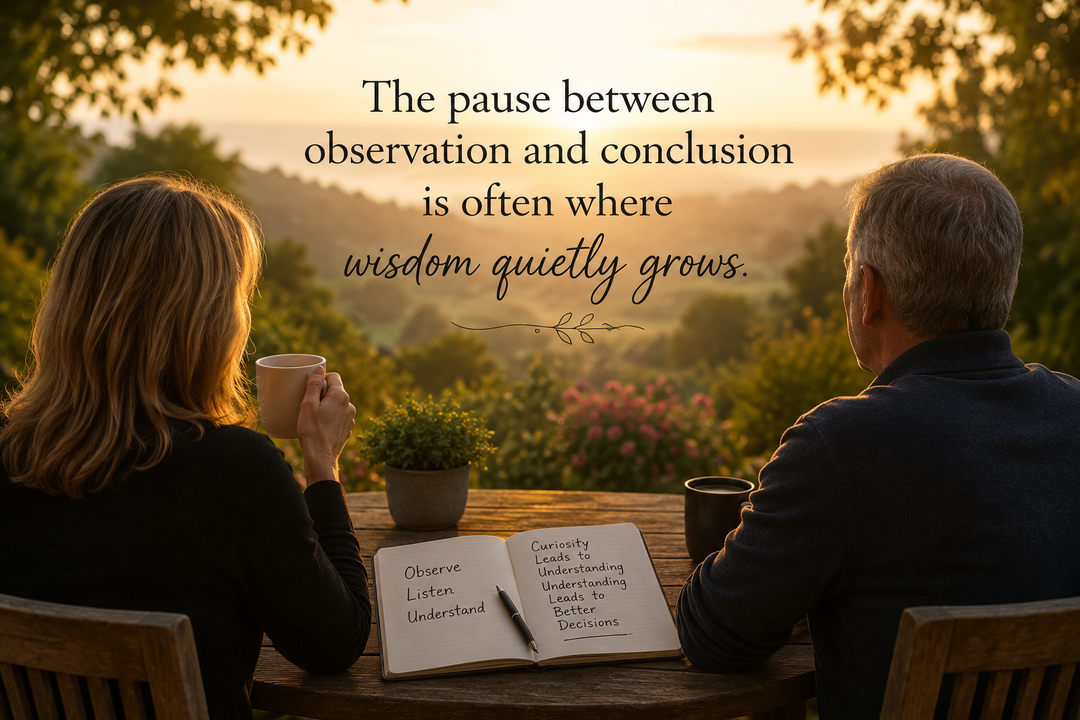 Cherie and Sam reflecting together about thoughtful leadership, observation, and personal growth.