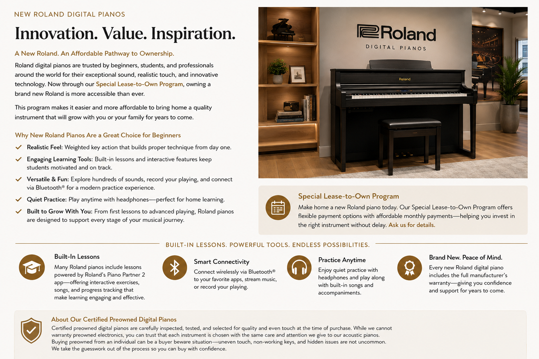 Why Buy a Roland Digital Piano from Washington Pianos