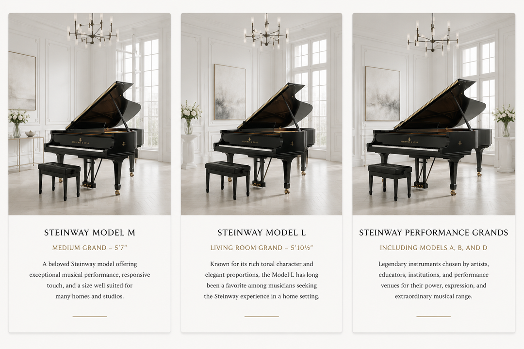 Steinway Model M, Model L & Performance Models