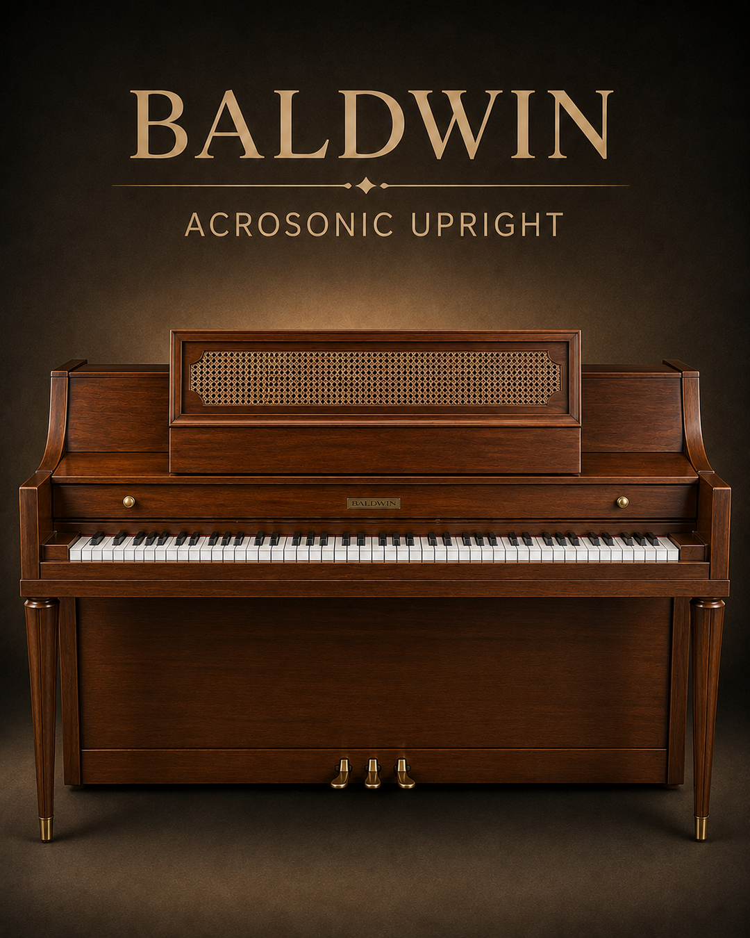 Baldwin Acrosonic Console Piano | Mahogany | Made in USA