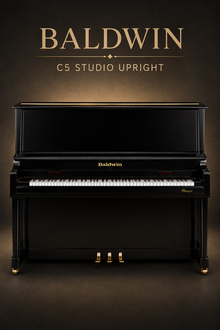 Baldwin C5 Professional Studio Upright Piano | Polished Ebony