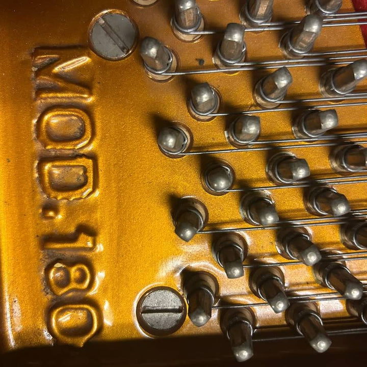 Seiler 186 Maestro grand piano model designation and branding detail