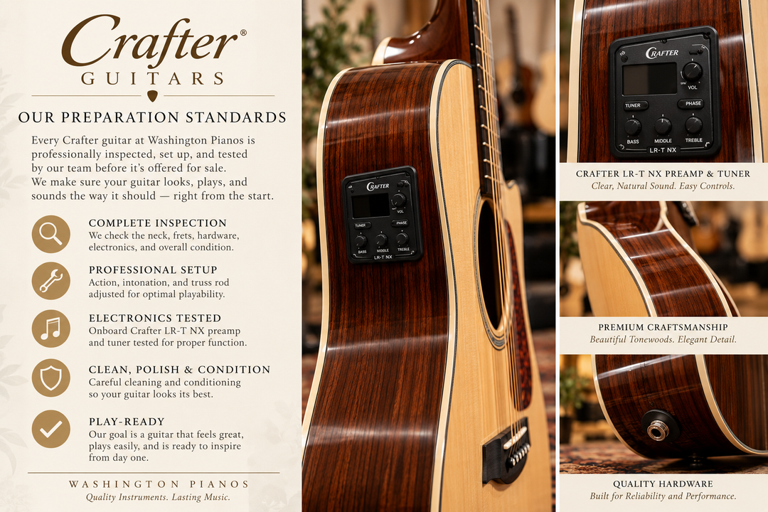 Crafter Guitars Our Prep Standards Washington Pianos
