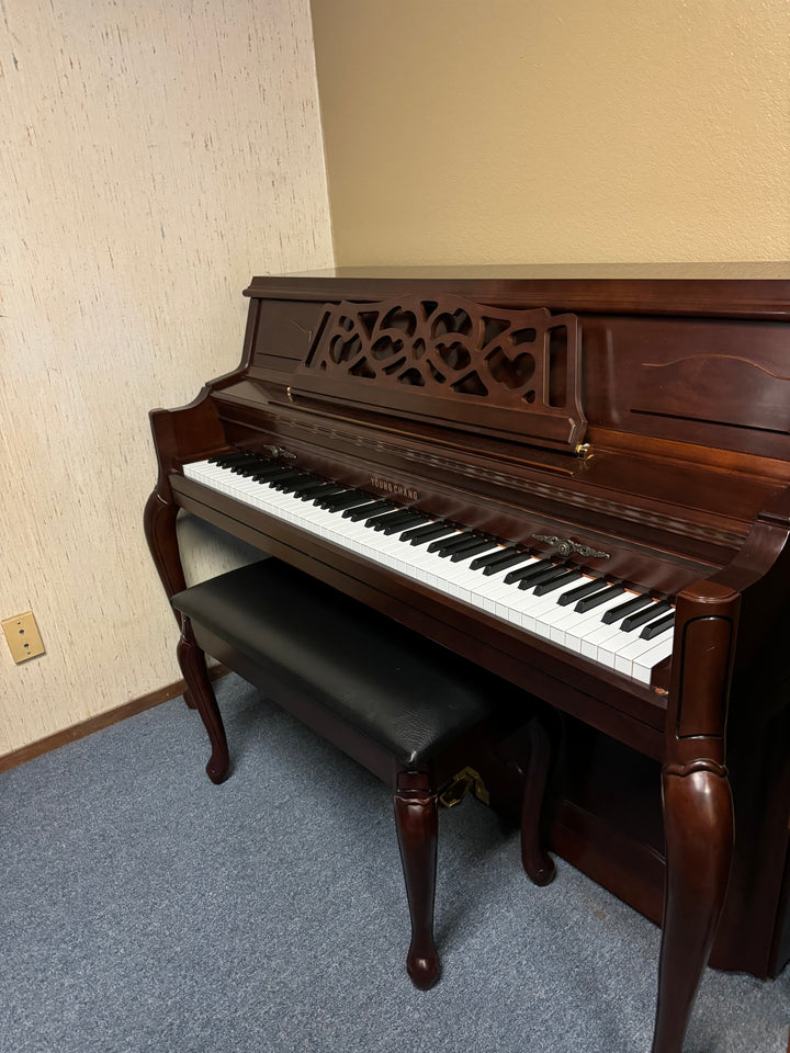 Young Chang Console Upright Piano-Mahogany Finish-Gallery