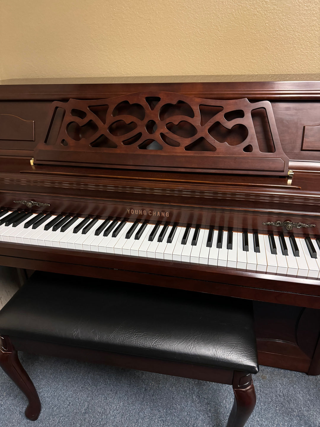 Young Chang Console Upright Piano-Mahogany Finish-Gallery