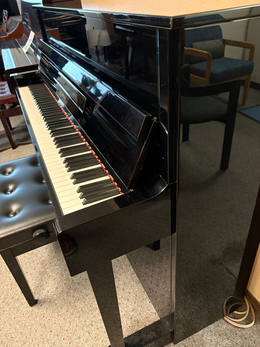 Yamaha Decorator Upright Piano-Model M-2F-Ebony - Gallery