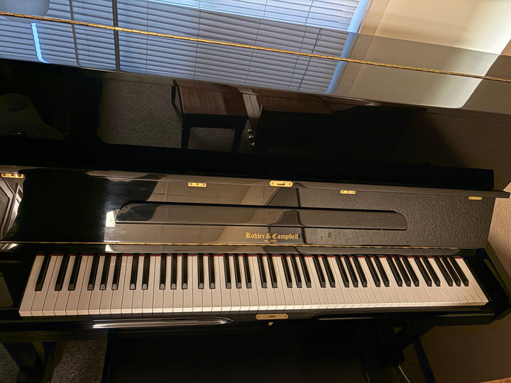 Kohler &amp; Campbell Studio Upright Piano – Model SKV48S - Ebony - Gallery