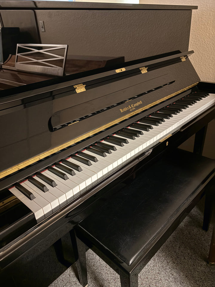 Kohler &amp; Campbell Studio Upright Piano – Model SKV48S - Ebony - Gallery