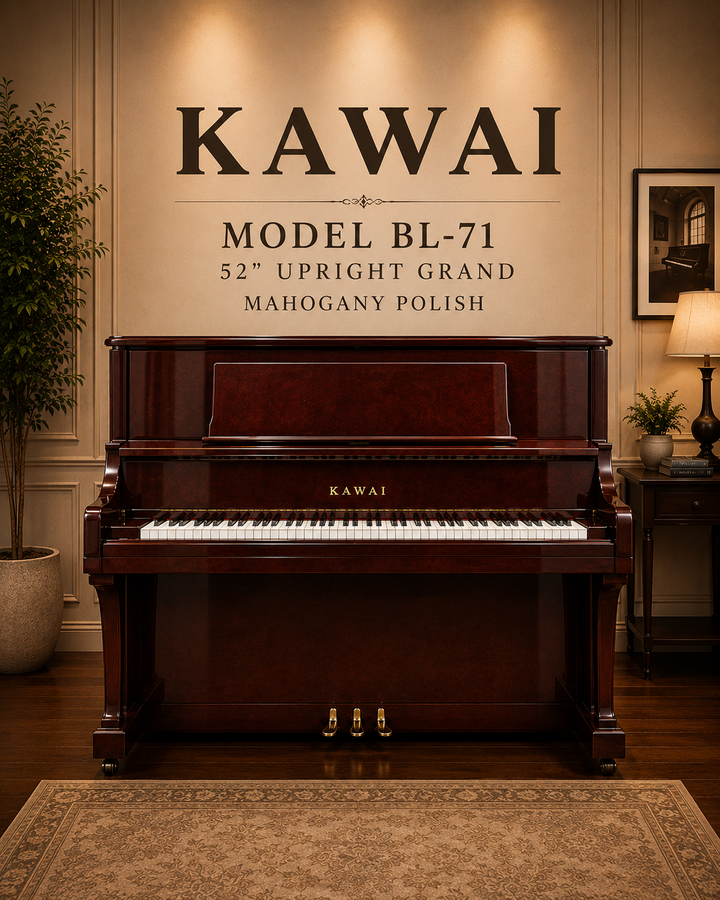 Kawai Professional Upright Piano-Model BL71-52" Mahogany Polish-Gallery