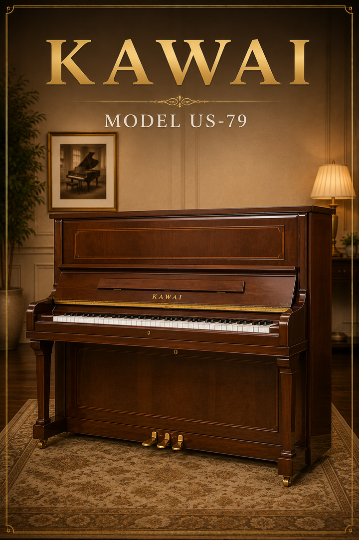 Kawai Upright Grand Piano, Model US-79-Walnut Polish