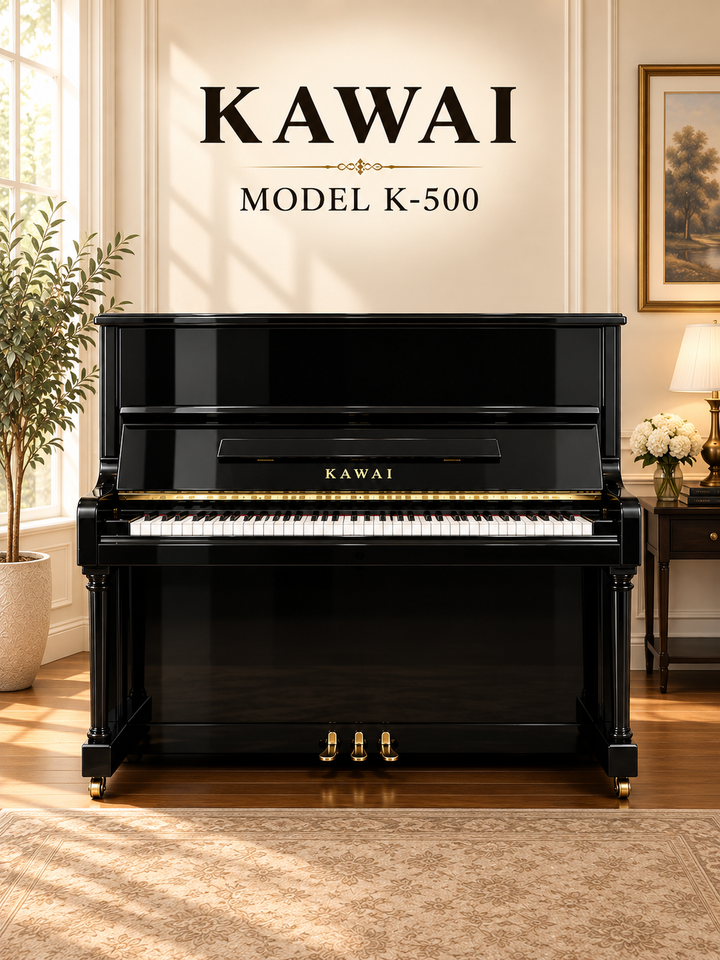 Kawai Upright Piano Model K-500 Front View