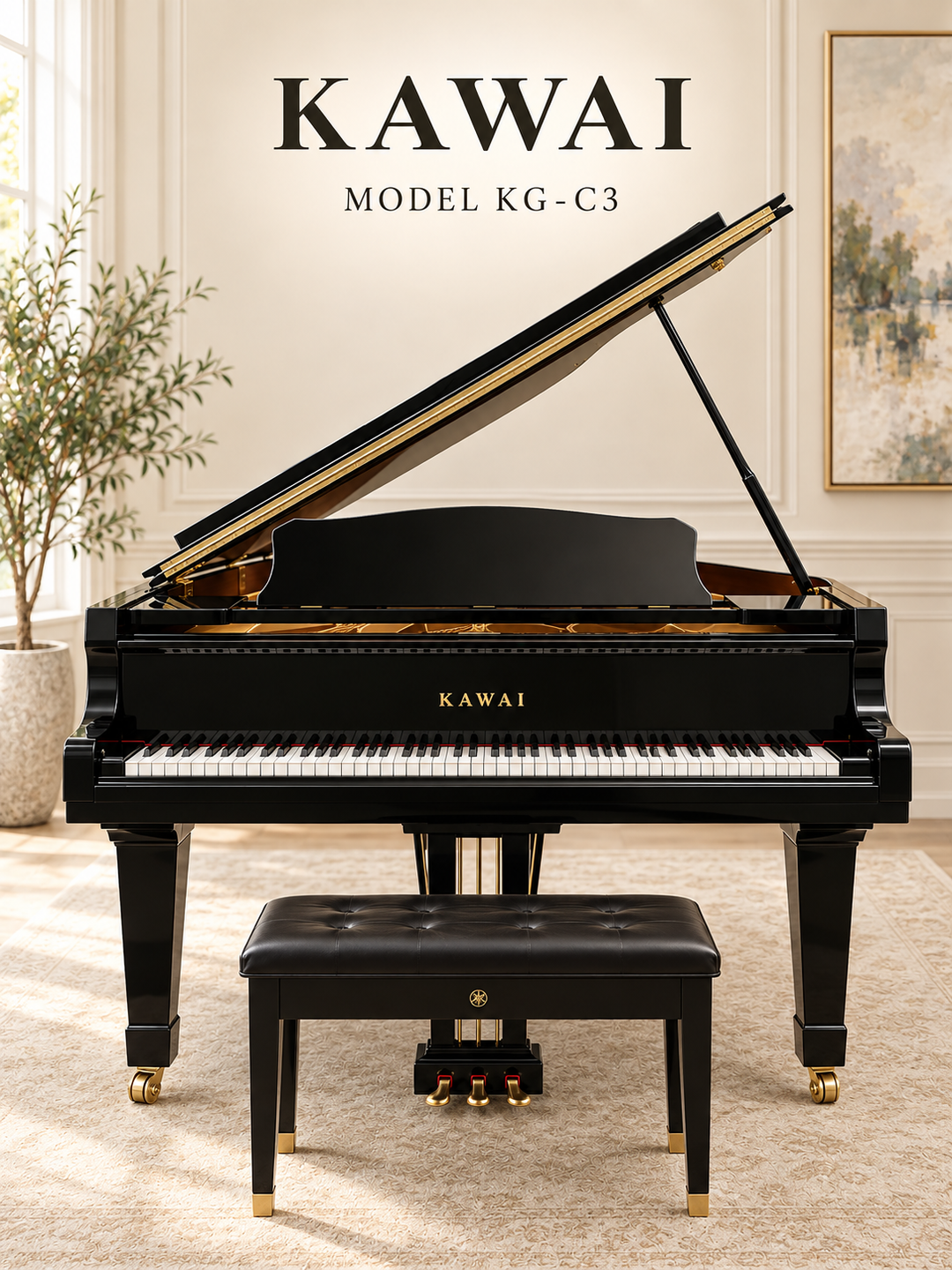 Kawai Grand Piano in Showroom