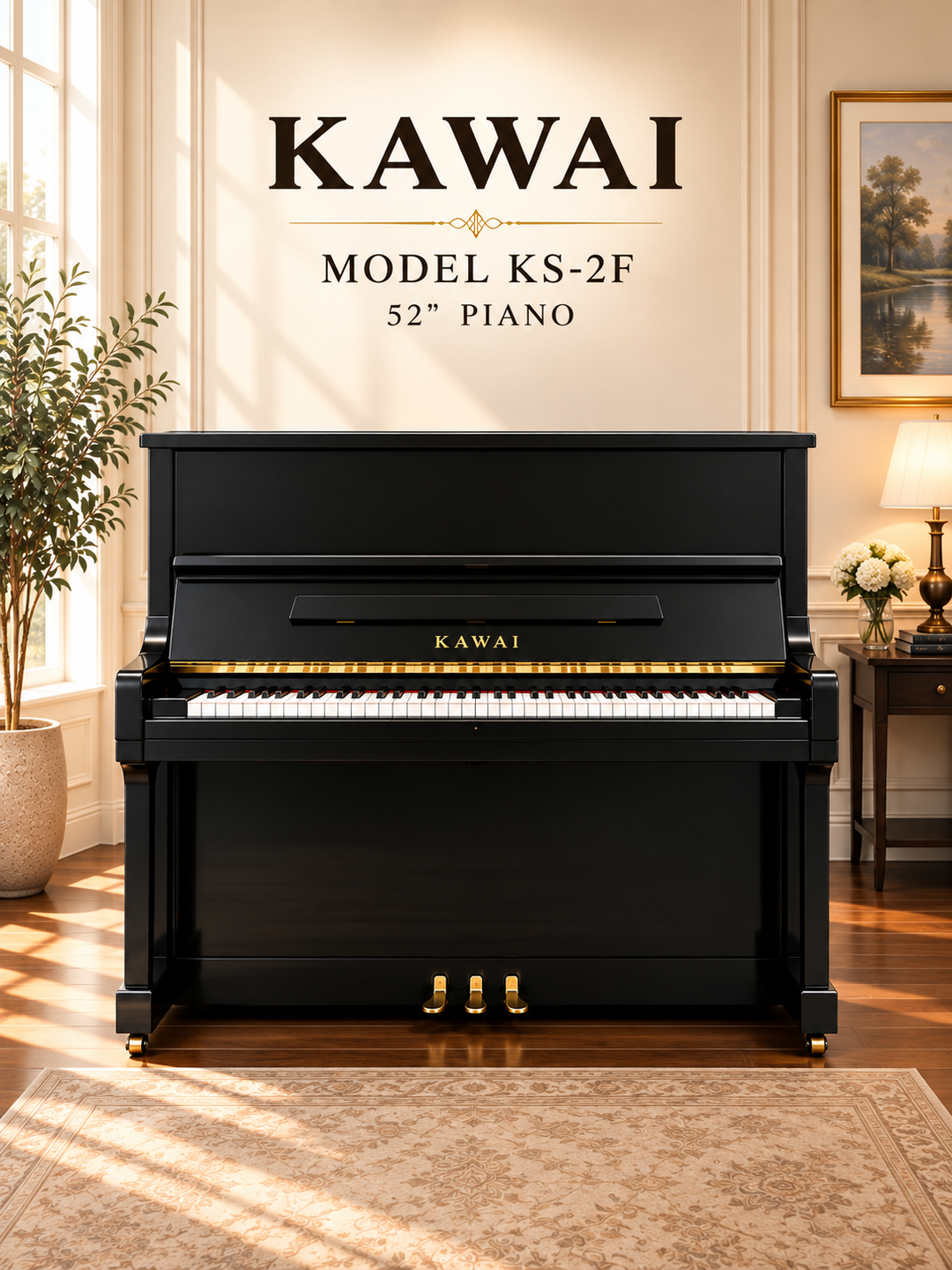 Kawai KS-2F Upright Front View in Showroom