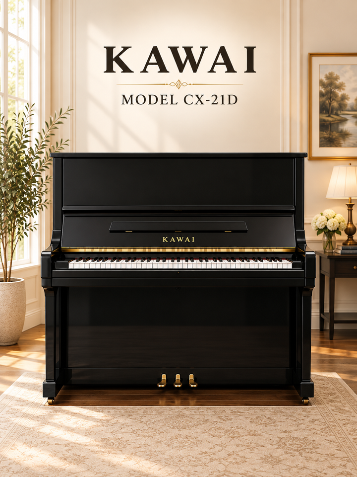 Kawai Studio Upright Piano Front View Showroom