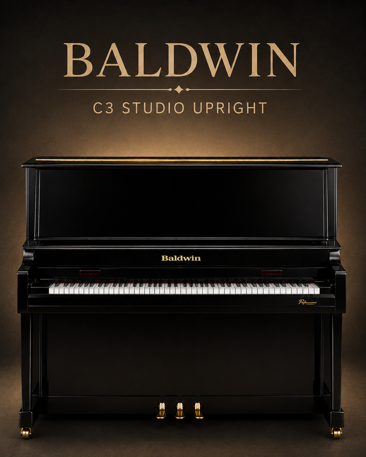 New Baldwin Professional Upright Piano Ebony Polish