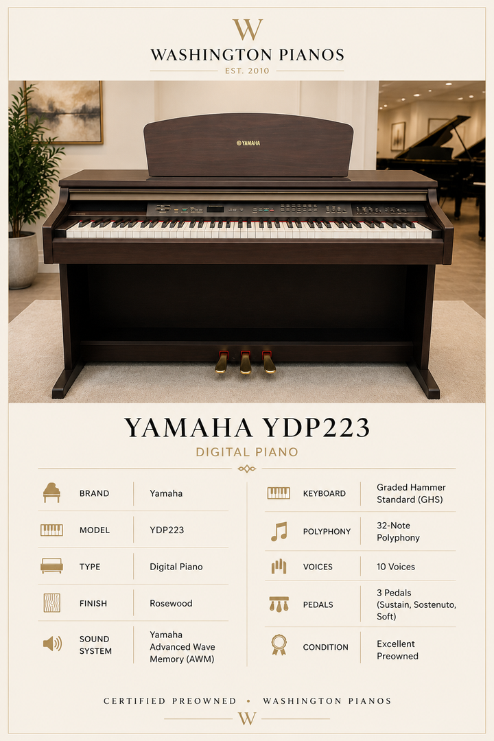 Yamaha Digital Piano, Model YDP223-Yamaha Clavinova Digital