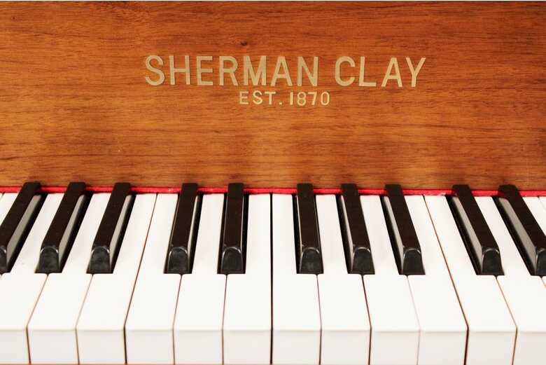 Sherman Clay Baby Grand Piano-Model SDG1-Burled Walnut