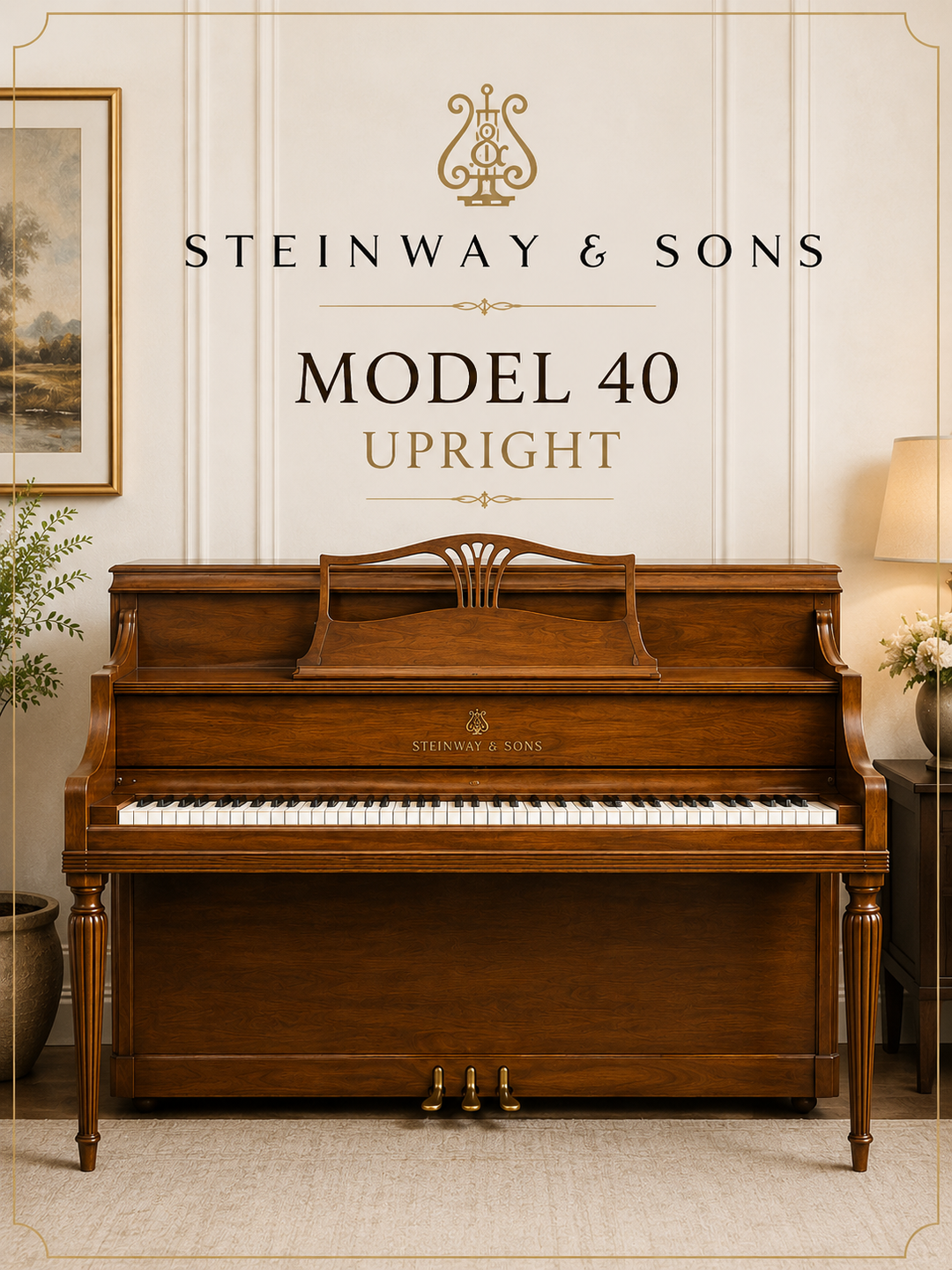 Steinway &amp; Sons Model 40 Upright Piano