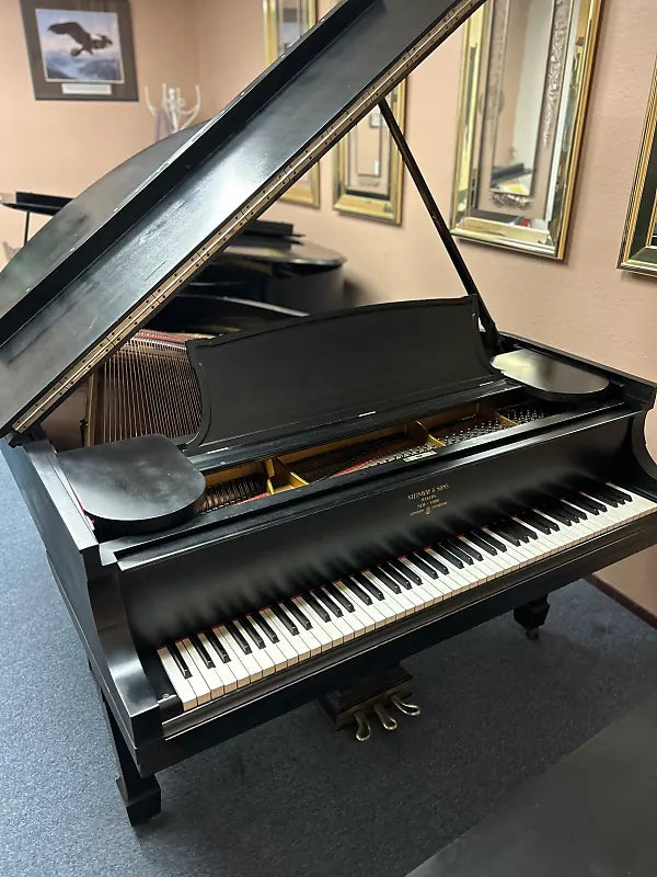 Steinway Grand Piano-Model M-Ebony Semi-Gloss Finish-Restored ...