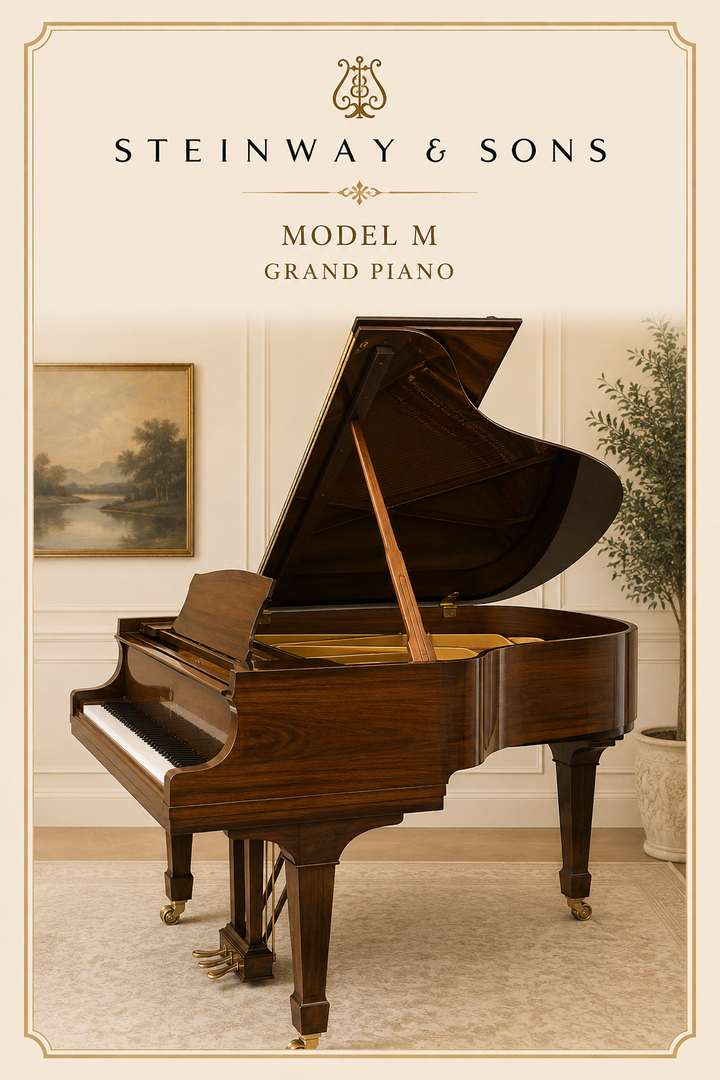 Steinway Baby Grand Piano, Model M-Restored-Wanut Finish