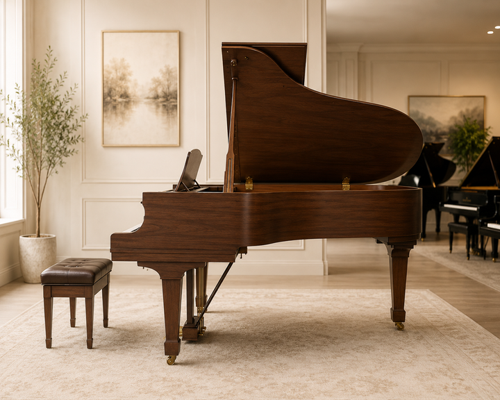 Yamaha Conservatory Grand Walnut Side View 