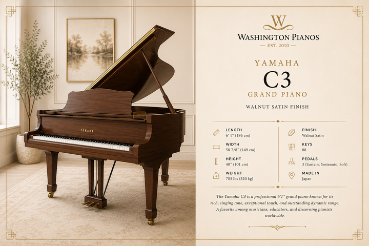 Yamaha Grand Piano-Model C3-6&