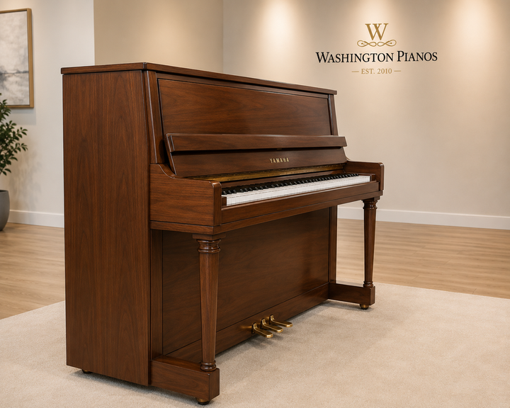 Yamaha Decorator Upright Piano-Model M-2F-Ebony - Gallery