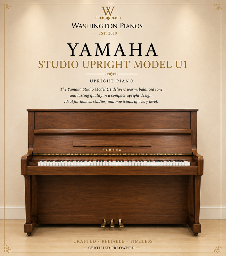 Yamaha Professional Studio Upright Piano-Model U1-Walnut Finish