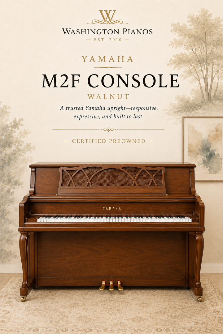 Yamaha Decorator Upright Piano-Model M-2F-Ebony - Gallery