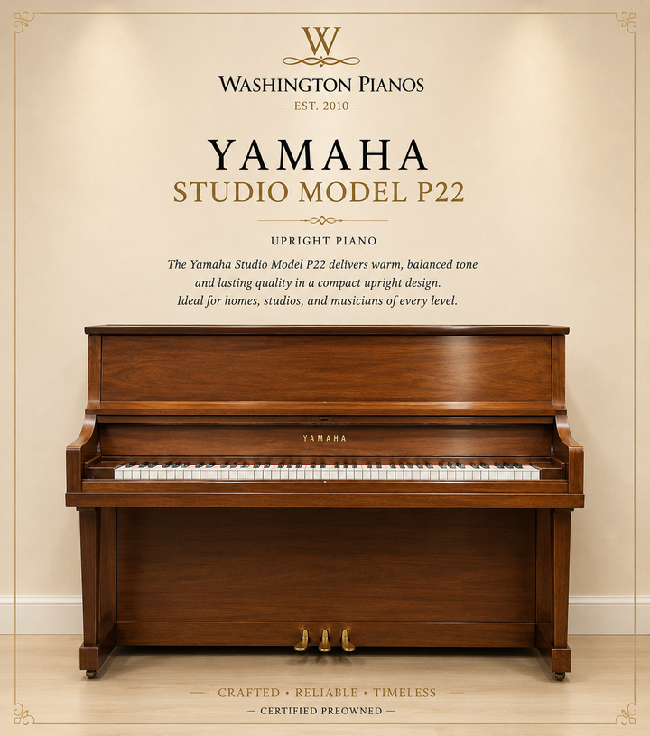 Yamaha Studio Upright Piano Front View
