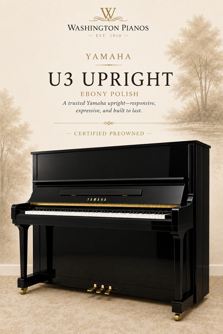 Yamaha Professional Upright Piano-Model U3-Ebony Polish-Gallery