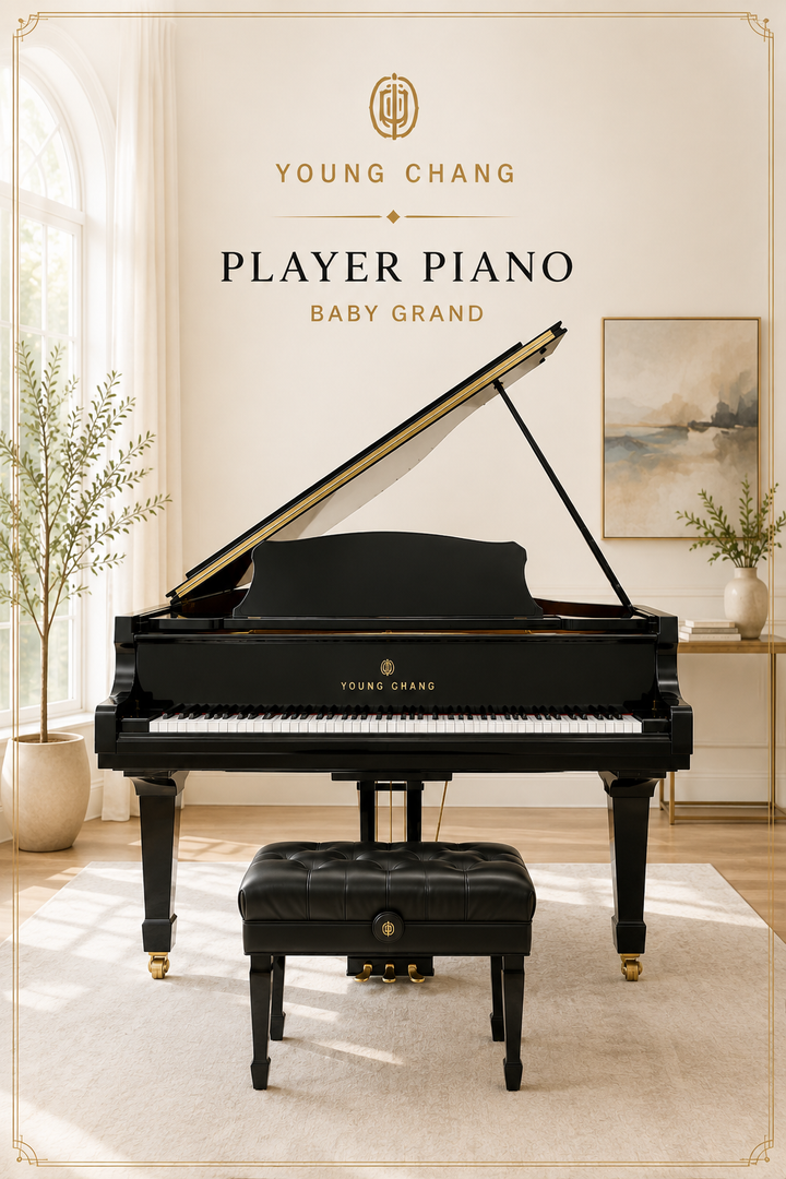 Young Chang Baby Grand Player Piano-Ebony Polish